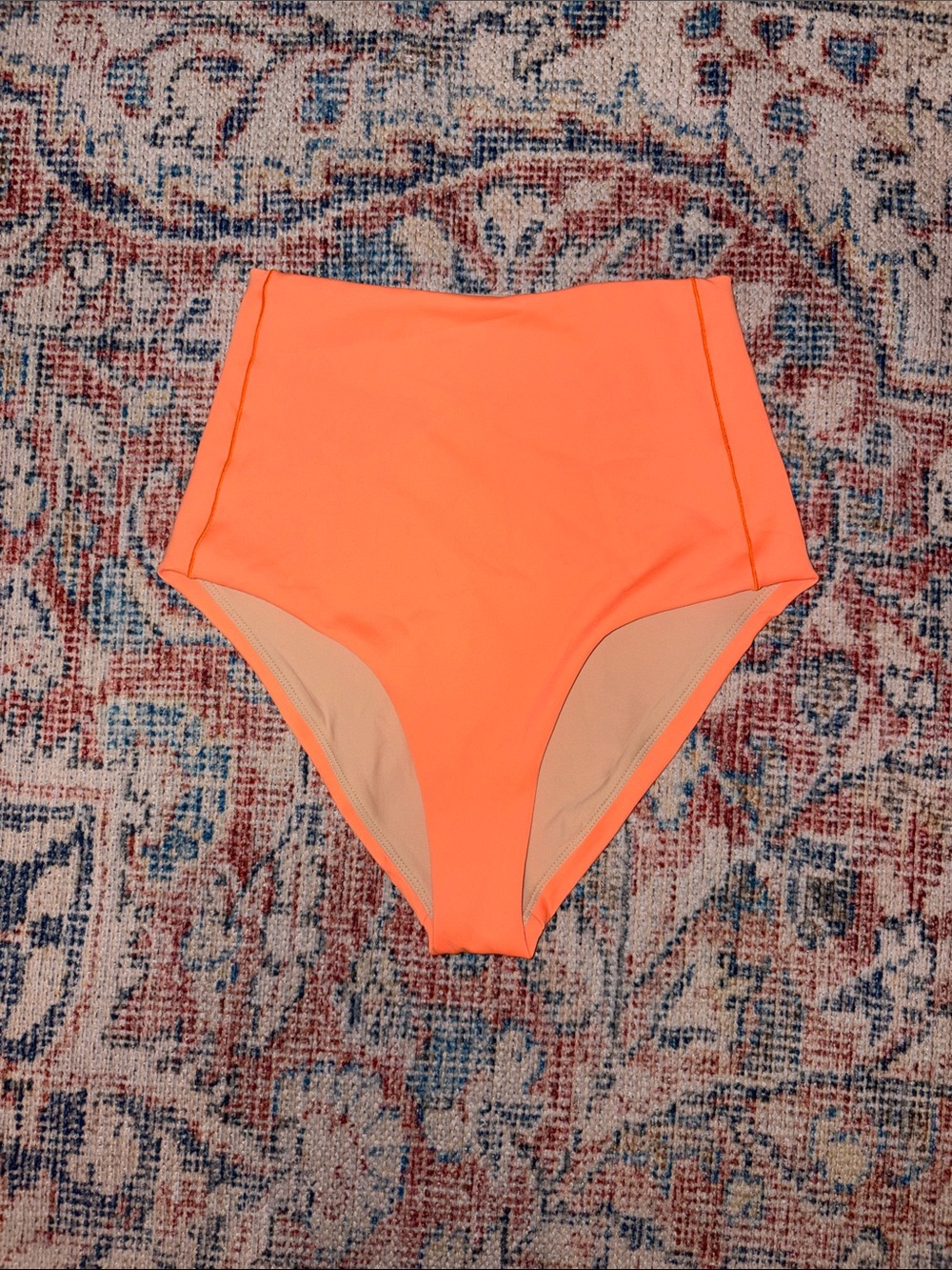 Left on Friday High Waist Bikini Bottoms in Orange SZ S EUC
